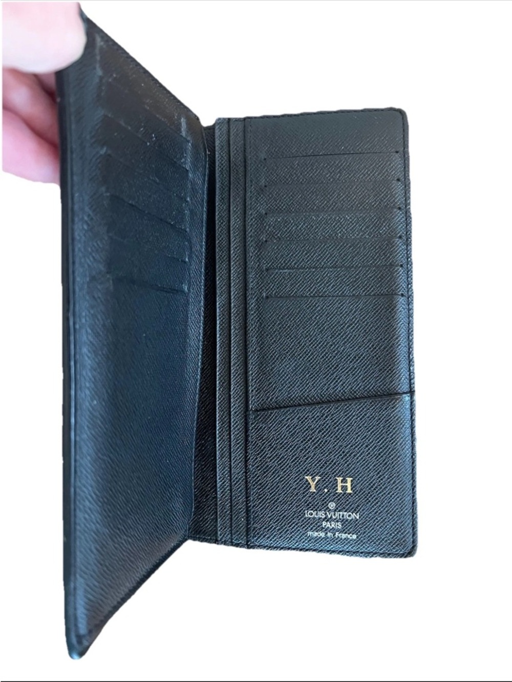 Authentic Louis Vuitton Brazza Damier Graphite Coated Canvas Long Wallet - Picture 5 of 12